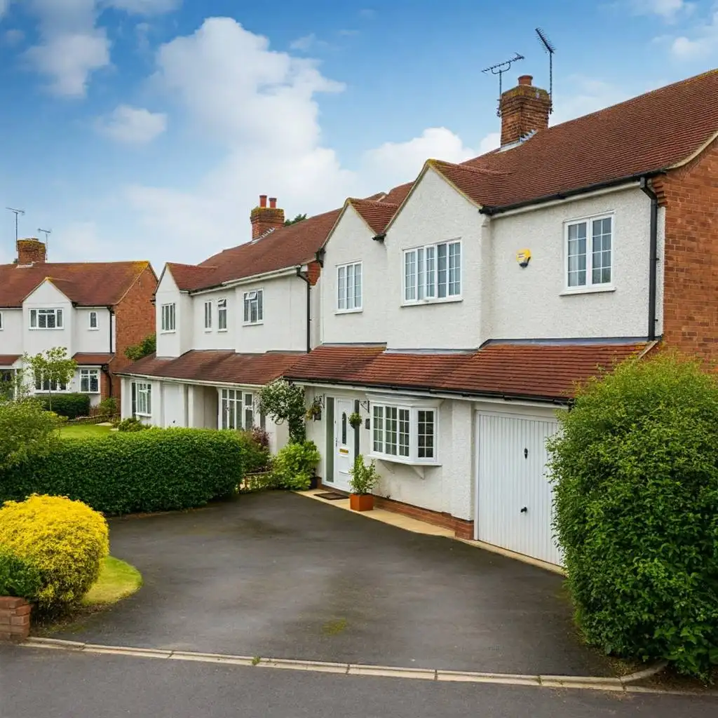 Expert property survey assessment for residential properties with driveway and greenery.