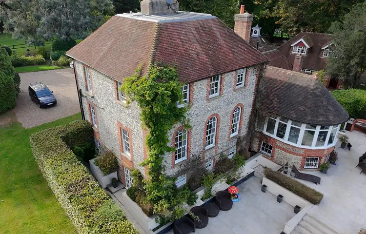 RICS Homebuyer Survey for property inspection in Buckinghamshire with aerial view.